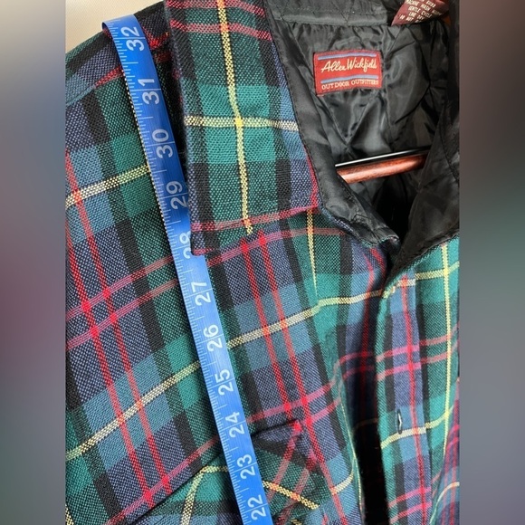 Vintage Allen Winfield Mens Button Up Tartan Plaid Wool Blend Shacket Quilted 3X - Picture 8 of 11